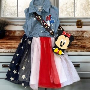 Disney Minnie Mouse Starry Dress with Bag Size 2T